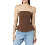 The Drop Women's Alejandra Strapless Corset Top, Coffee Bean, 5XL Plus