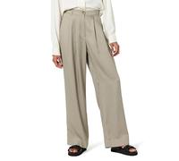 The Drop Women's Amalia Relaxed Pleated Trousers, Vintage Khaki, 3XL Plus