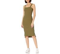 The Drop Women's Amelia Square-Neck Strappy Bodycon Midi Tank Dress, Military Olive, XL