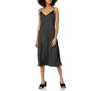 The Drop Women's Ana Silky V-Neck Midi Slip Dress, Black, L