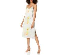 The Drop Women's Ana Silky V-Neck Midi Slip Dress, Multi Tie Dye, M