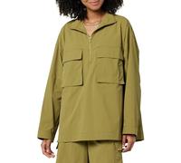 The Drop Women's Anabel Relaxed Nylon Jacket, Olive Oil, M