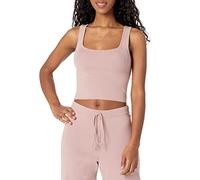 The Drop Women's Angelica Cropped Supersoft Scoop Neck Tank, Zephyr Pink, 5X, Plus Size