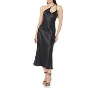 The Drop Women's Ashley Asymmetrical Slip Dress Black, S