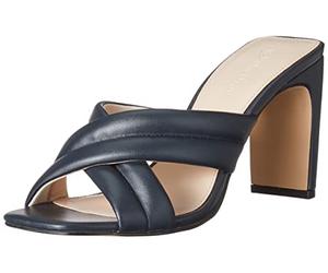 The Drop Women's Ava Crisscross Strap High Heeled Sandal, Black, 4.5