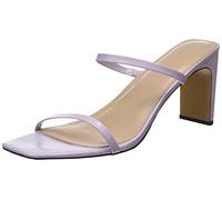 The Drop Women's Avery Square Toe Two Strap High Heeled Sandal, Lilac, 5 UK