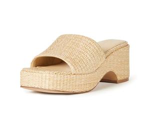 The Drop Women's Bertina Platform Slide, Natural Raffia, 8