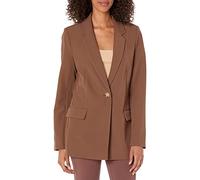 The Drop Women's Blake Long Blazer, Coffee Bean, XL