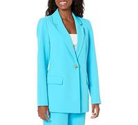 The Drop Women's Blake Long Blazer, Ocean Blue, 3XL Plus