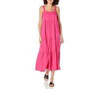 The Drop Women's Britt Tiered Maxi Tent Dress, Hot Pink, L