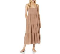 The Drop Women's Britt Tiered Maxi Tent Dress, Mushroom, L