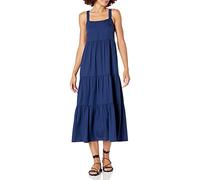 The Drop Women's Britt Tiered Maxi Tent Dress, Navy, XXL