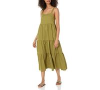 The Drop Women's Britt Tiered Maxi Tent Dress, Olive Oil, L