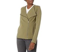 The Drop Women's @caralynmirand Long Sleeve Knit Moto Jacket, Olive, S