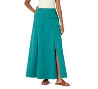 The Drop Women's Cargo Maxi Skirt with Slit by @ieshathegr8, Deep Lake, XL