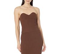 The Drop Women's Collette Strapless Cropped Sweater,Coffee Bean, XXL Plus