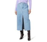 The Drop Women's Dixon Denim Column Skirt, Medium Indigo, M