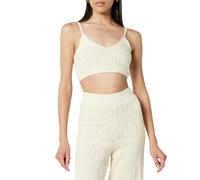 The Drop Women's Diza Crochet Bralette, Birch, XL