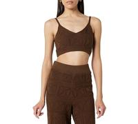 The Drop Women's Diza Crochet Bralette, Coffee Bean, S