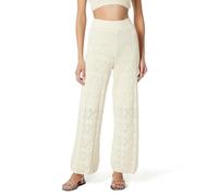 The Drop Women's Diza Pull-On Flare-Leg Crochet Pant, Birch, XL