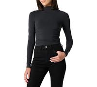 The Drop Women's Ebony Mock Neck Long Sleeve Top, Black, M