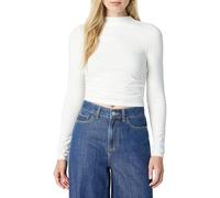 The Drop Women's Ebony Mock Neck Long Sleeve Top, Coconut Milk, S