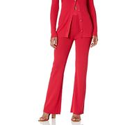 The Drop Women's Ellison Rib Flare Leg Sweater Pant, Flame Red, XXS