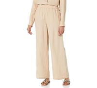 The Drop Women's Finley Relaxed Linen Pull-on Wide Leg Pant, Hummus, 4XL Plus, Plus Size