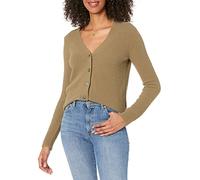 The Drop Women's Francine V-Neck Button Front Cozy Cardigan, Capers olive, S