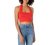 The Drop Women's Greta Fitted Square-Neck Halter Sweater Bralette, Red, 5XL Plus