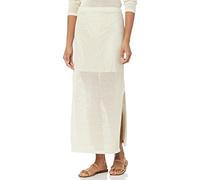 The Drop Women's Halle Crochet Midi Skirt With Side Slit, Birch, 3XL Plus