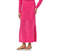 The Drop Women's Halle Crochet Midi Skirt With Side Slit, Hot Pink, XS