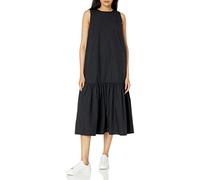The Drop Women's Ilana Loose Sleeveless Wide-Hem Poplin Maxi Dress, Black, L