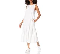 The Drop Women's Ilana Loose Sleeveless Wide-Hem Poplin Maxi Dress, White, XXS