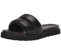 The Drop Women's Issi Quilted Flatform Sporty Sandal, Black, 8 UK