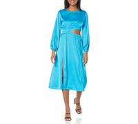 The Drop Women's Jacob Long Sleeve Cutout Midi Dress, Ocean Blue, 5XL Plus