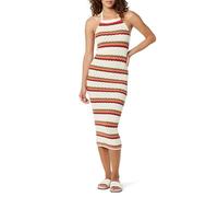 The Drop Women's Jayla Sleeveless Crochet Midi Dress, Birch Stripe, XS