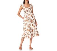 The Drop Women's Kimi Ruffled Shoulder Smocked Midi Dress, Rosette Floral, 3XL Plus