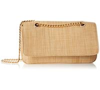 The Drop Women's Koko Chain Strap Flap Bag, Raffia, One Size