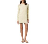 The Drop Women's Laney Crochet Micro Mini Dress, Birch, L