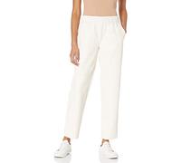 The Drop Women's @lisadnyc Faux Leather Pull-On Jogger, Ivory, M