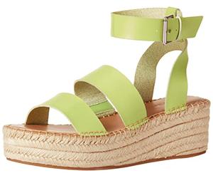 The Drop Women's Listilla Espadrille Wedge Sandal, Lime, 7.5