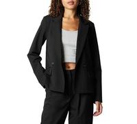 The Drop Women's Liza Relaxed Double-Breasted Blazer, Black, M