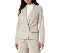 The Drop Women's Liza Relaxed Double-Breasted Blazer, Heather Cream, S