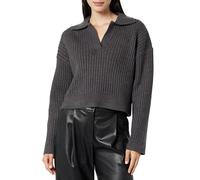 The Drop Women's Marcy Ribbed Polo Top Sweater