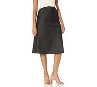 The Drop Women's Maya Silky Slip Skirt, Black, M