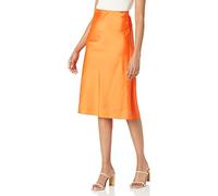 The Drop Women's Maya Silky Slip Skirt, Fire Orange, 4XL Plus