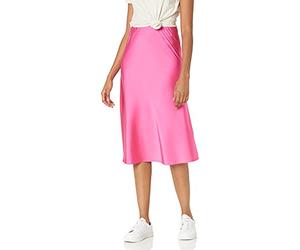 The Drop Women's Maya Silky Slip Skirt, Hot Pink, 3XL Plus