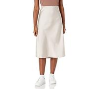 The Drop Women's Maya Silky Slip Skirt, Silver Cloud, M