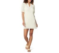 The Drop Women's Melia Collared Crochet Micro Mini Dress Whisper White, M
